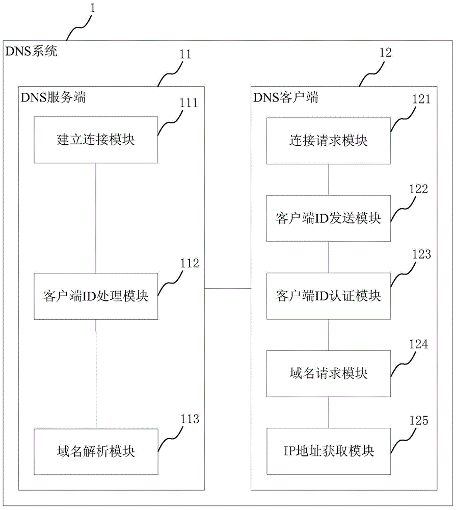 DNS (domain name system) system and method