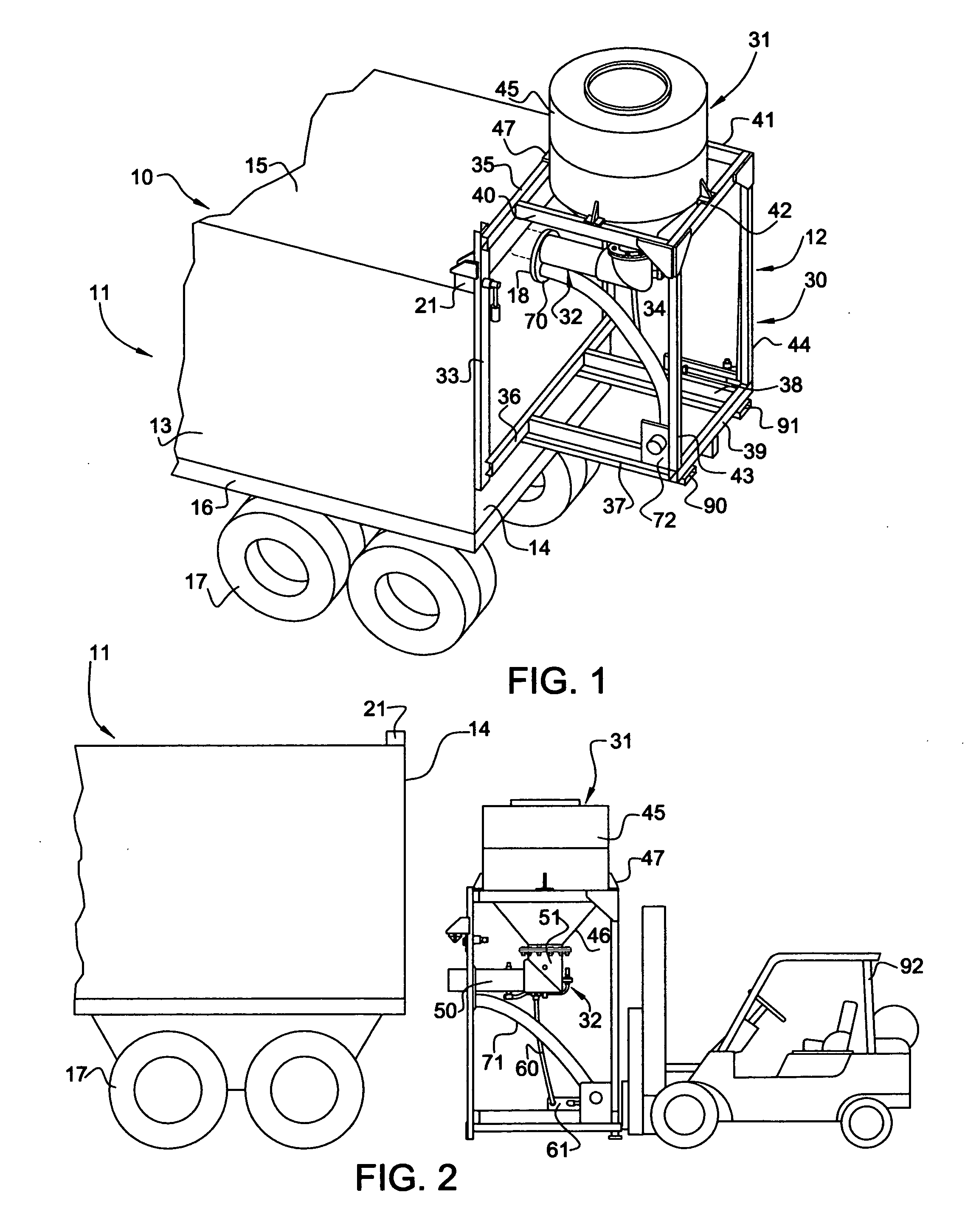 Bulk material handling system and portable loading apparatus thereof