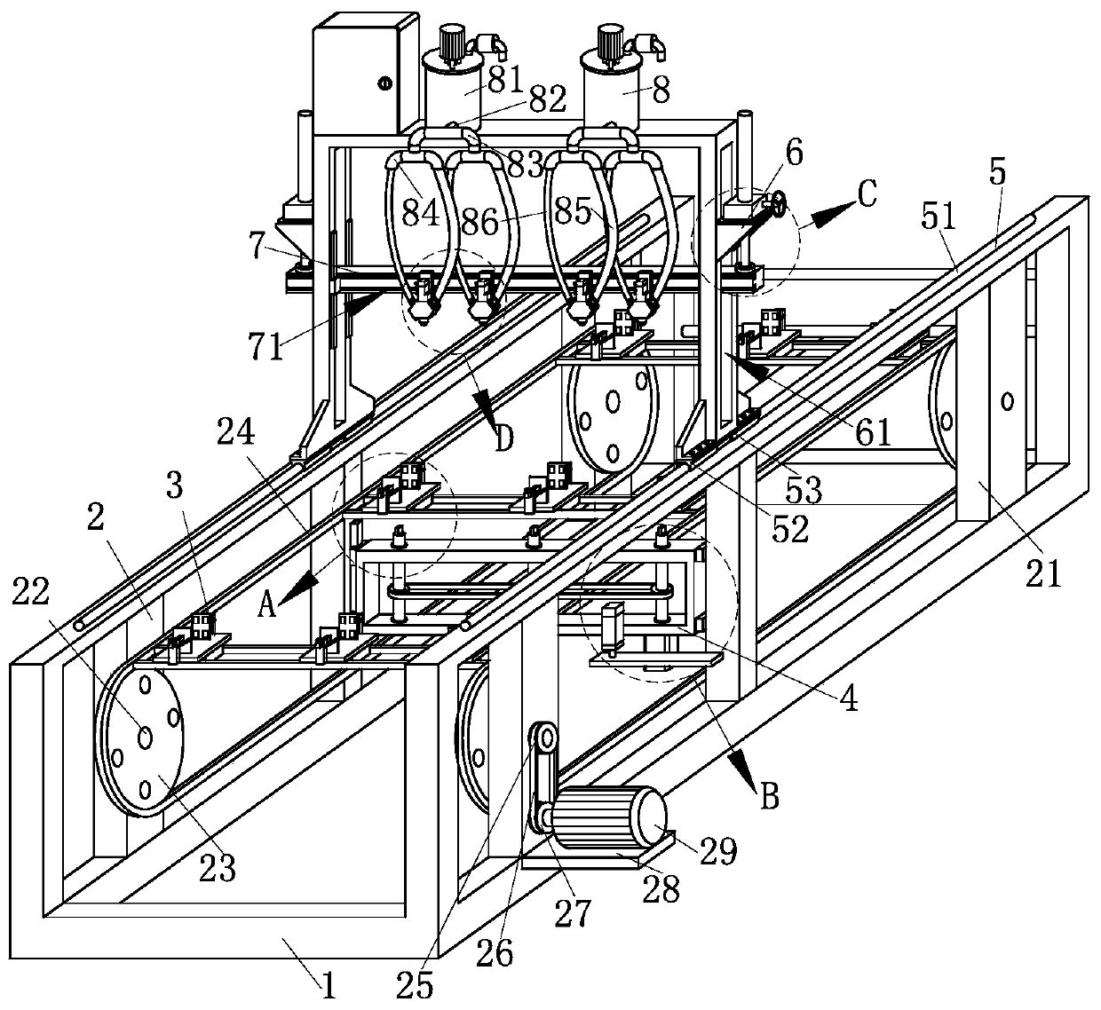 Intelligent production line system for ceramic wine bottle blank making