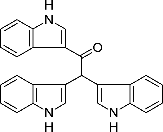 Tri-indole compound and preparation method and application thereof