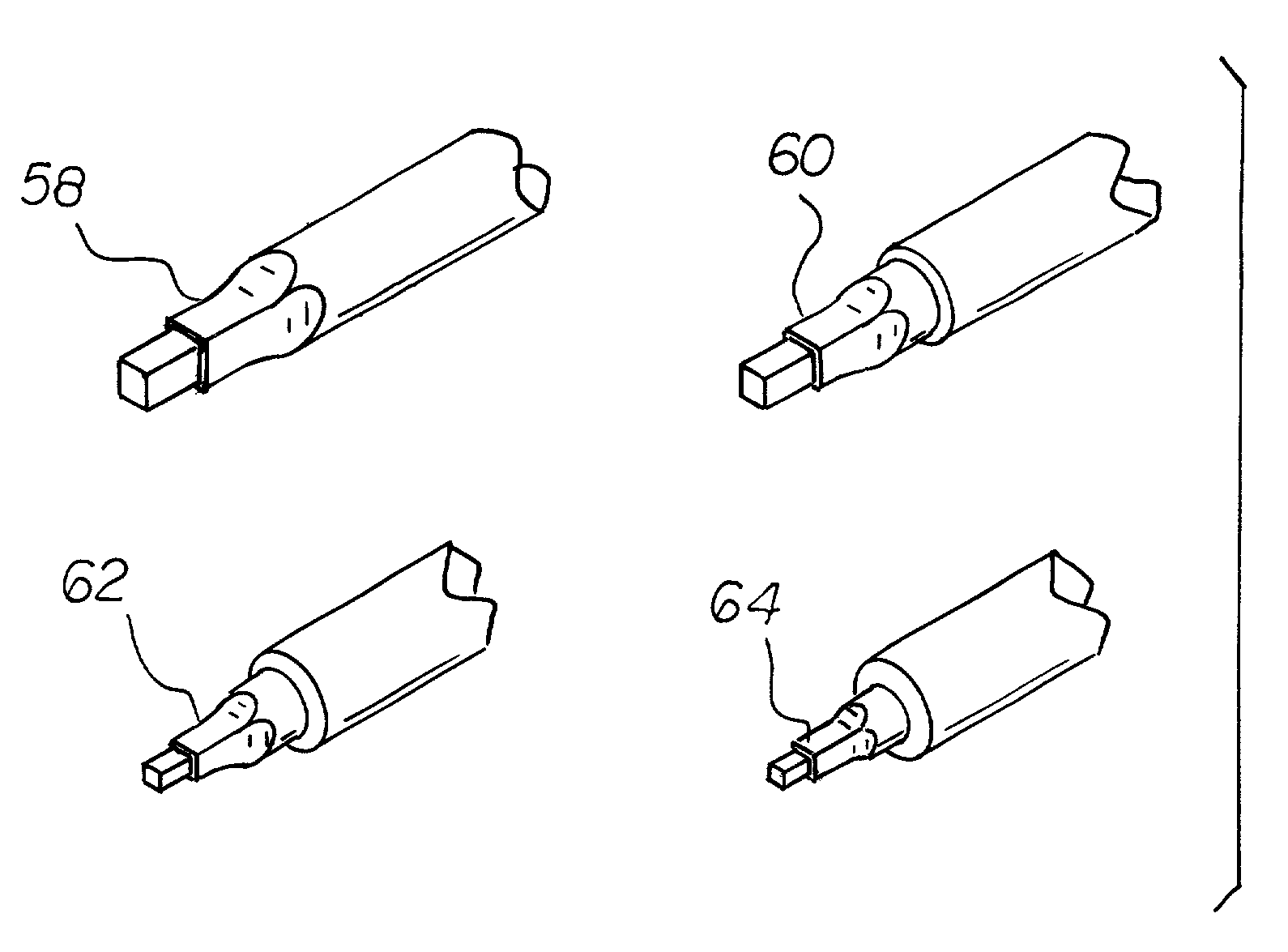 Flat ended double cube shaped tipped, screwdriver system