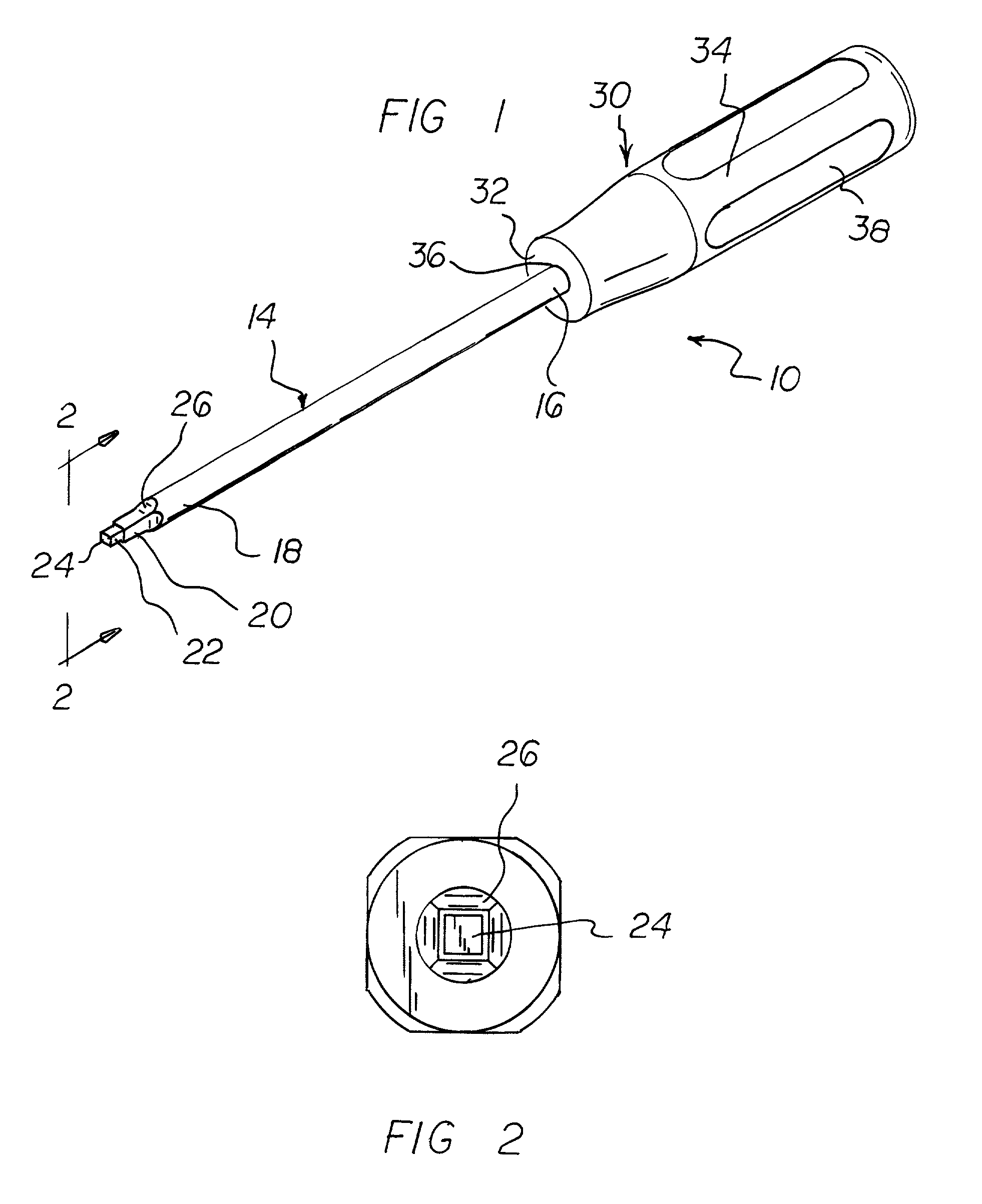 Flat ended double cube shaped tipped, screwdriver system