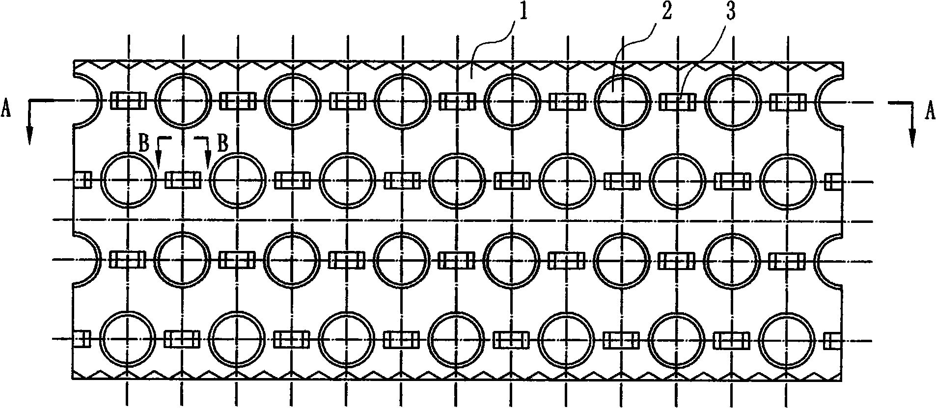 Fins for serial fin type heat exchanger