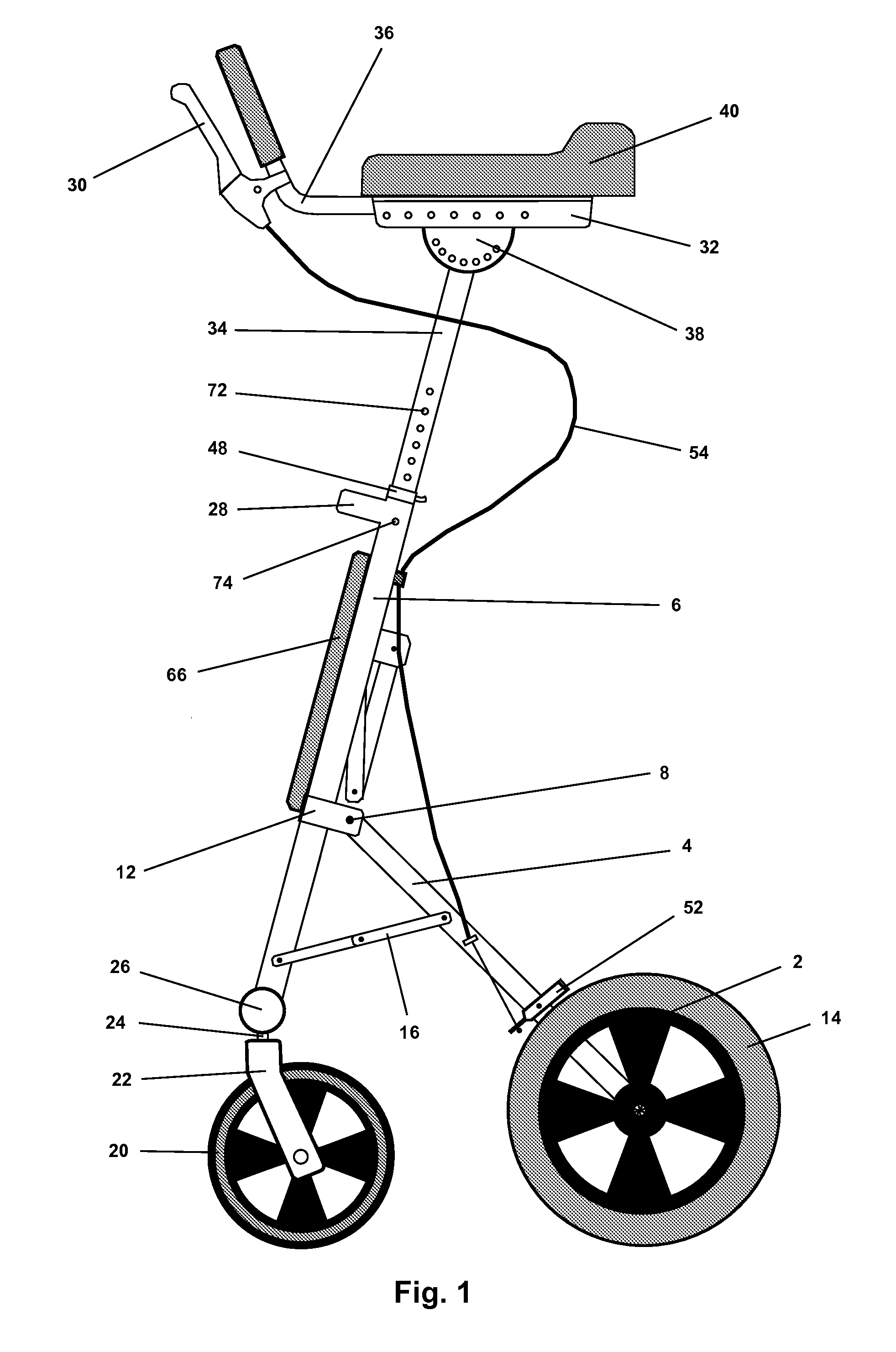 Erect posture mobility device with low turn radius