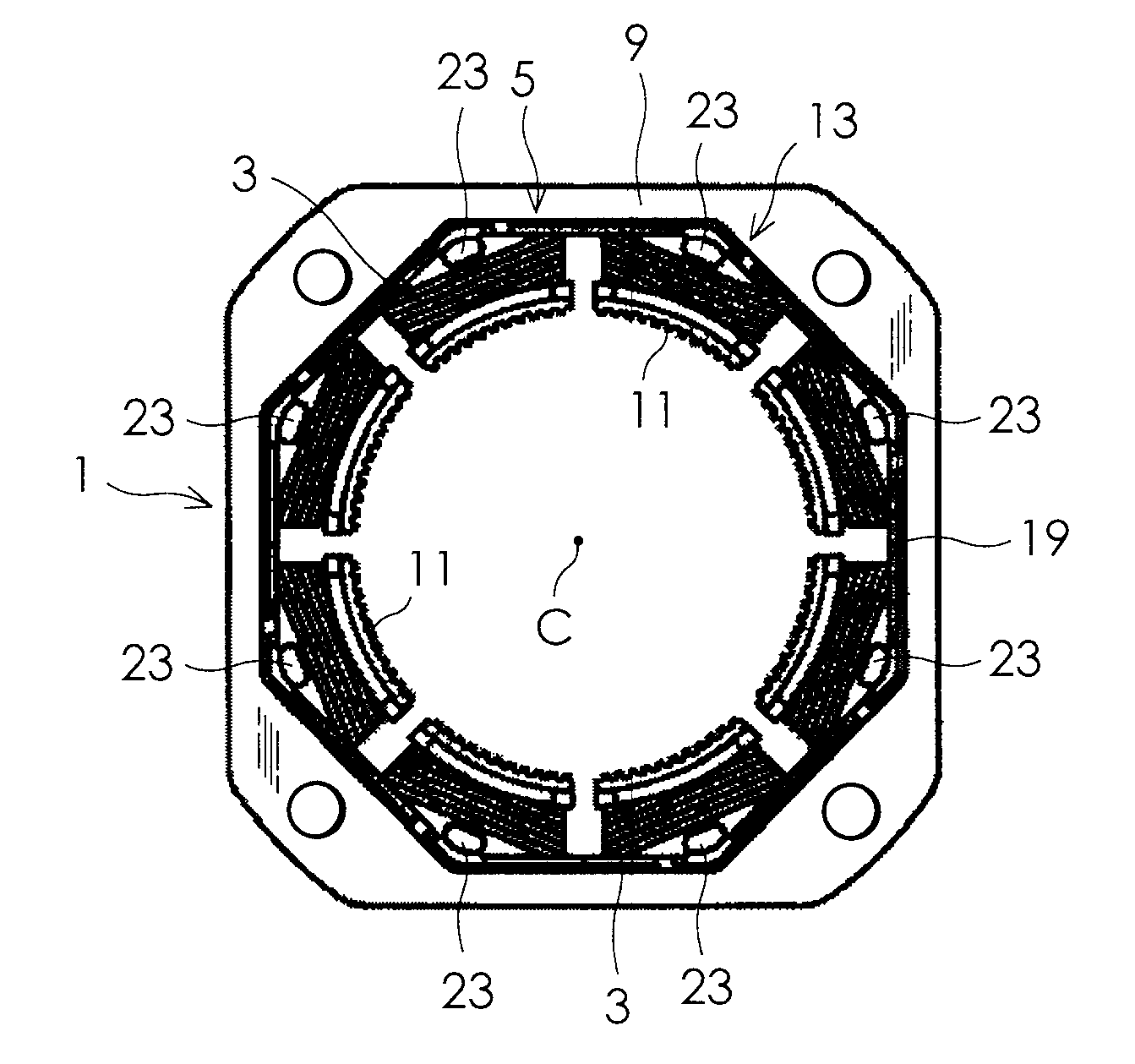 Stator for rotary electric machines