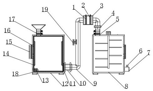 Quantitative raw material extracting and conveying device for production of automobile lubricating oil