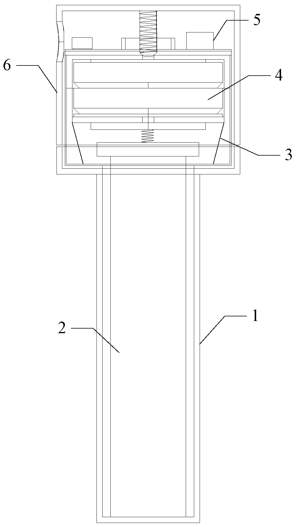 A gravity-triggered shear pin signal measurement alarm element