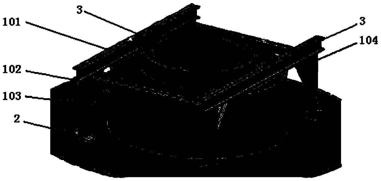 A low-pressure casting bearing conversion device for large-scale castings and its manufacturing method