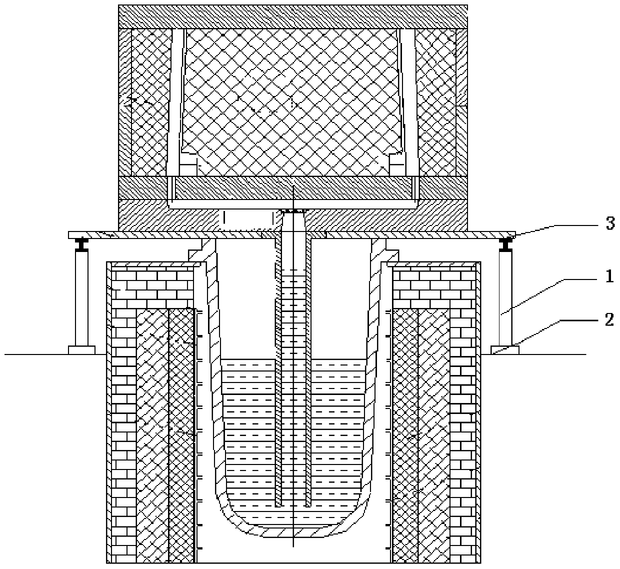 A low-pressure casting bearing conversion device for large-scale castings and its manufacturing method