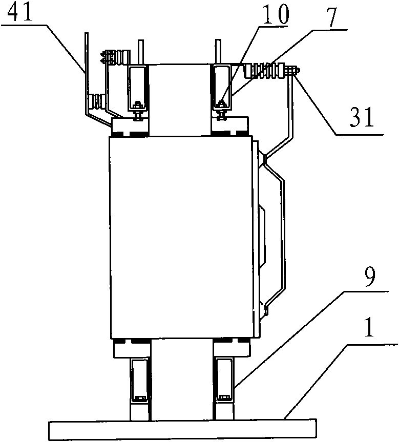 Resin-cast rectangular dry-type transformer