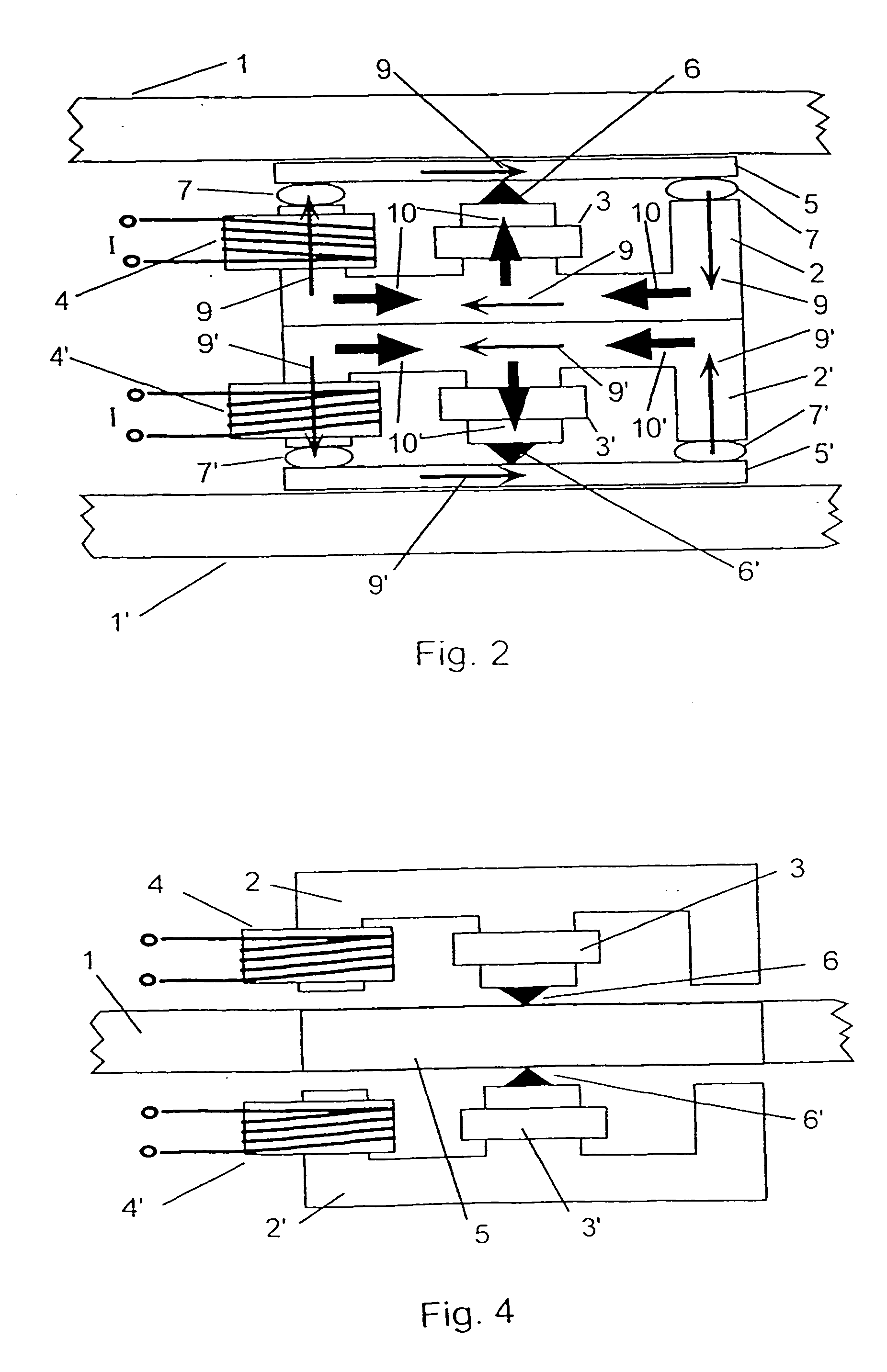 Electromagnetic driver for a planar diaphragm loudspeaker