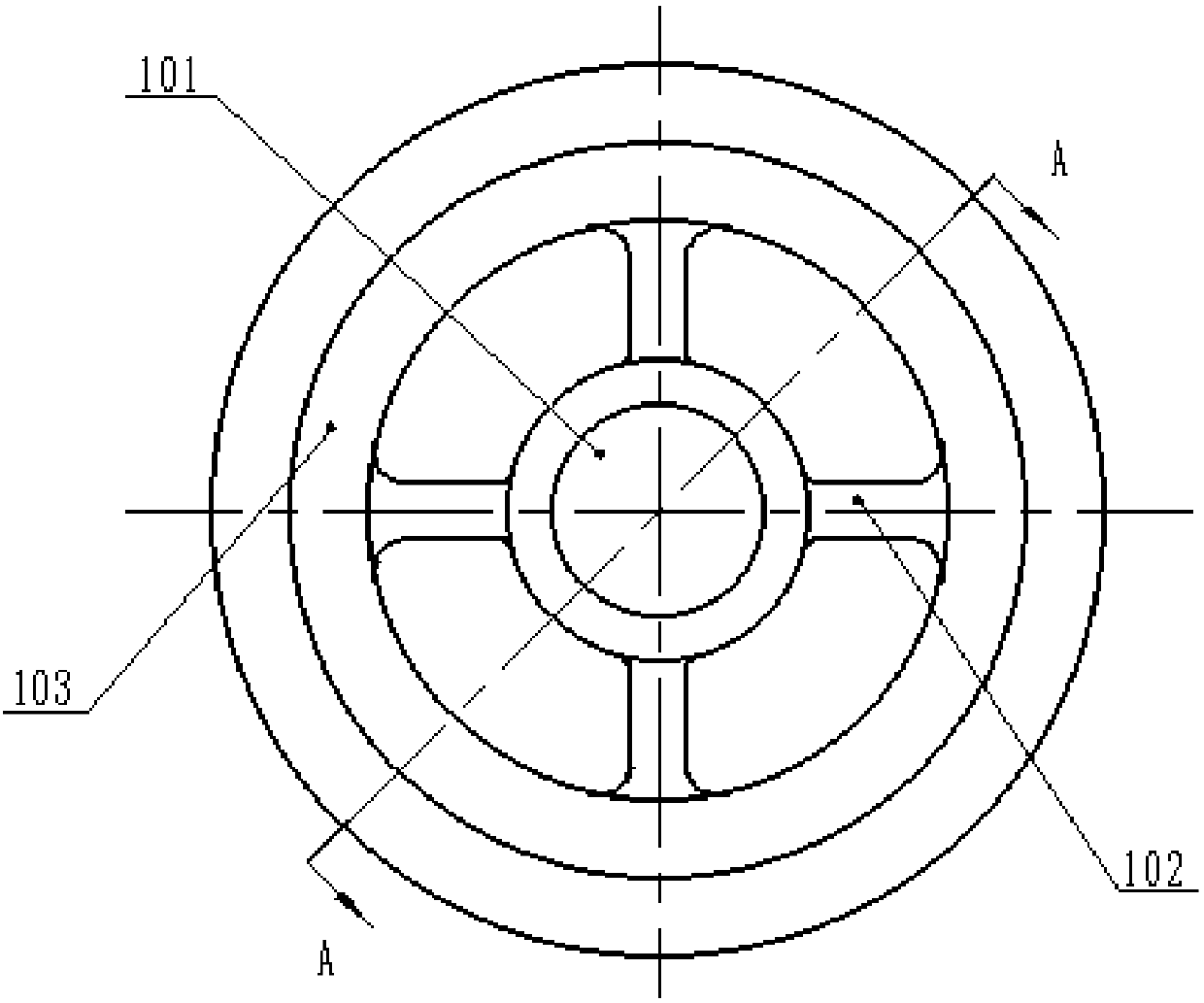 Reversing wheel capable of reducing wire breakage rate