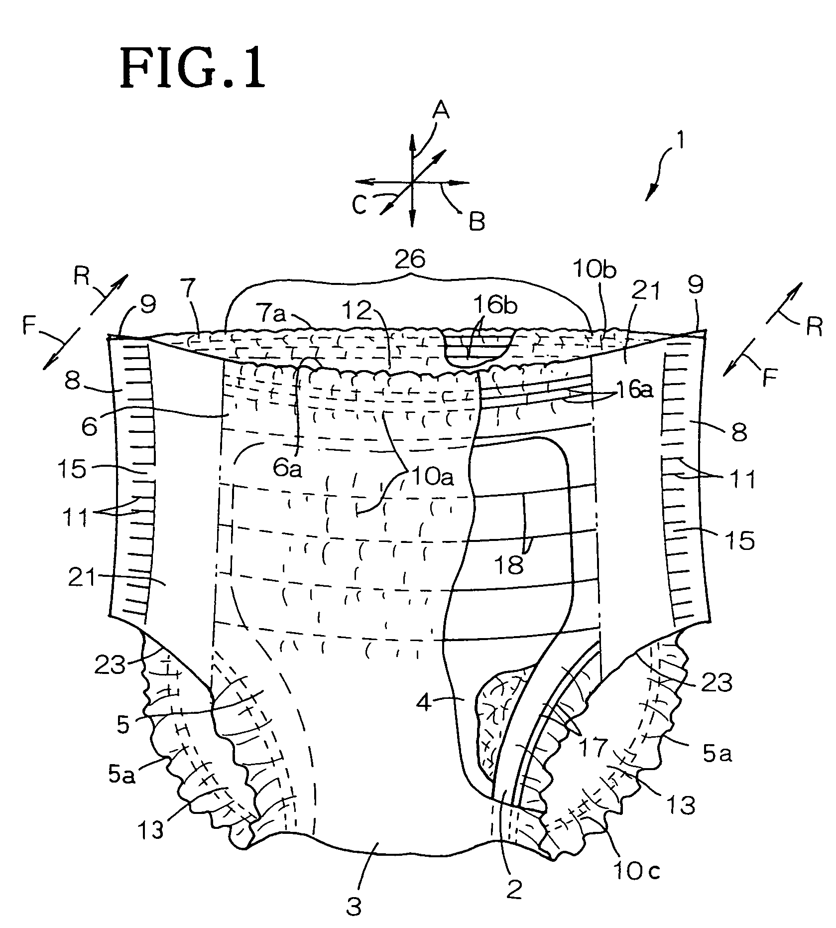 Pull-on disposable wearing article