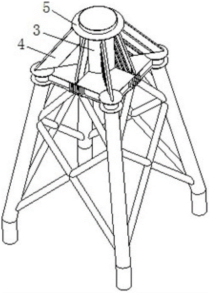 Improved connection structure for WTGS (wind turbine generator system) tower and basic connection transition section