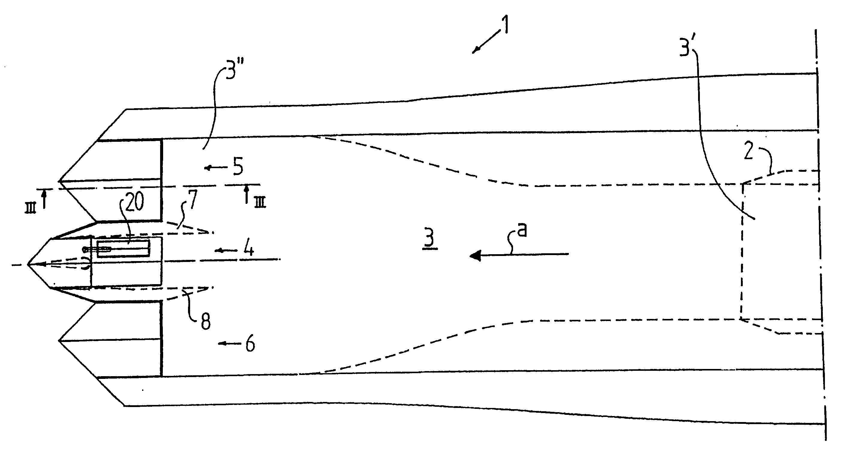 Outlet device for a jet engine