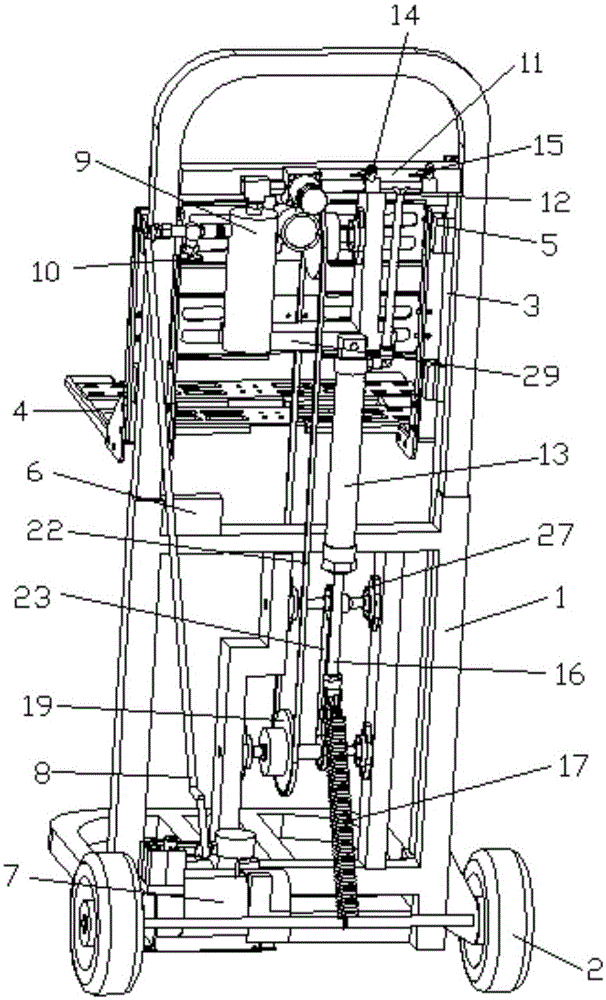 Trolley capable of lowering labor intensity of waist and using method thereof