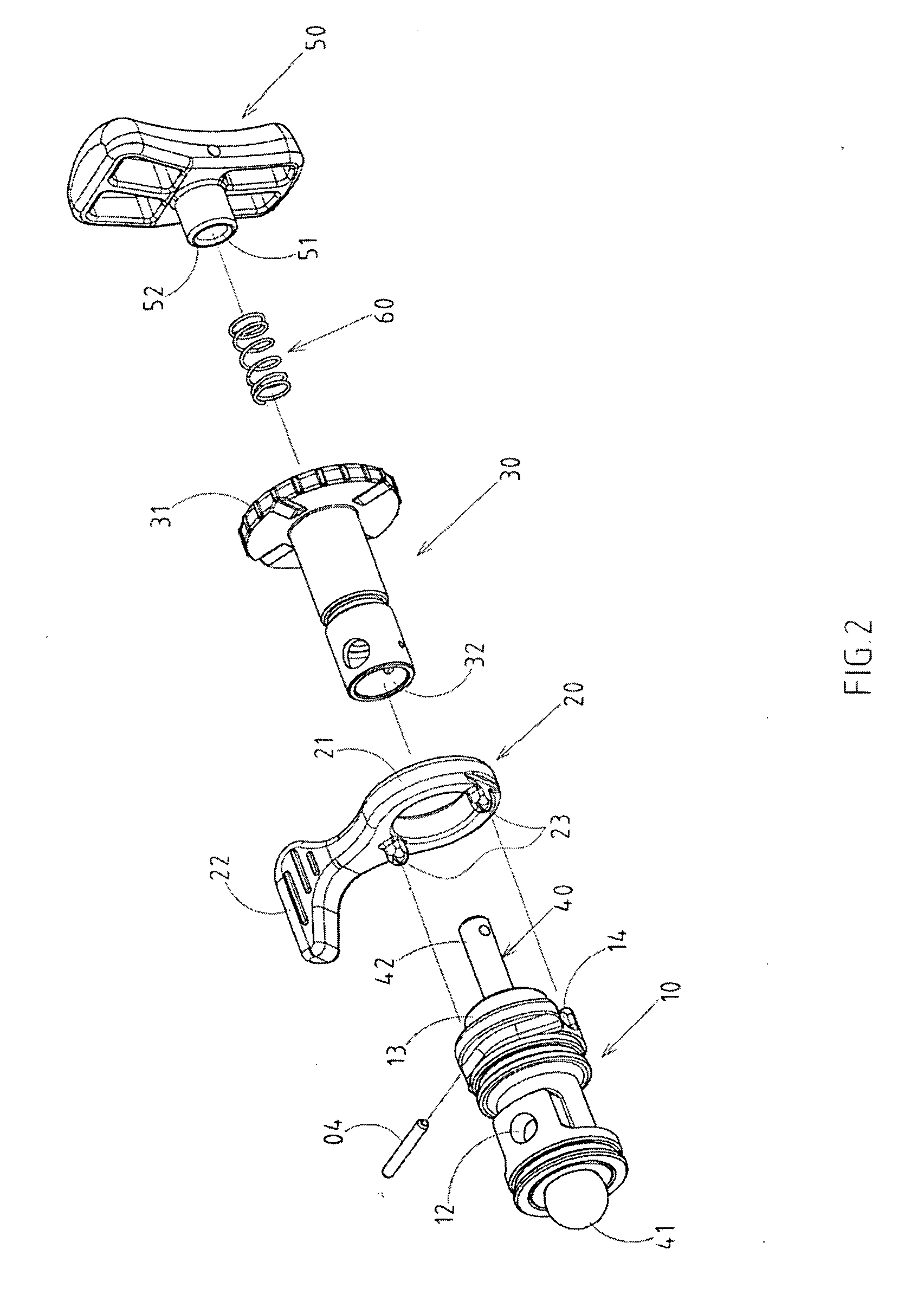 Switchover mechanism for a reversible control valve of a pneumatic tool