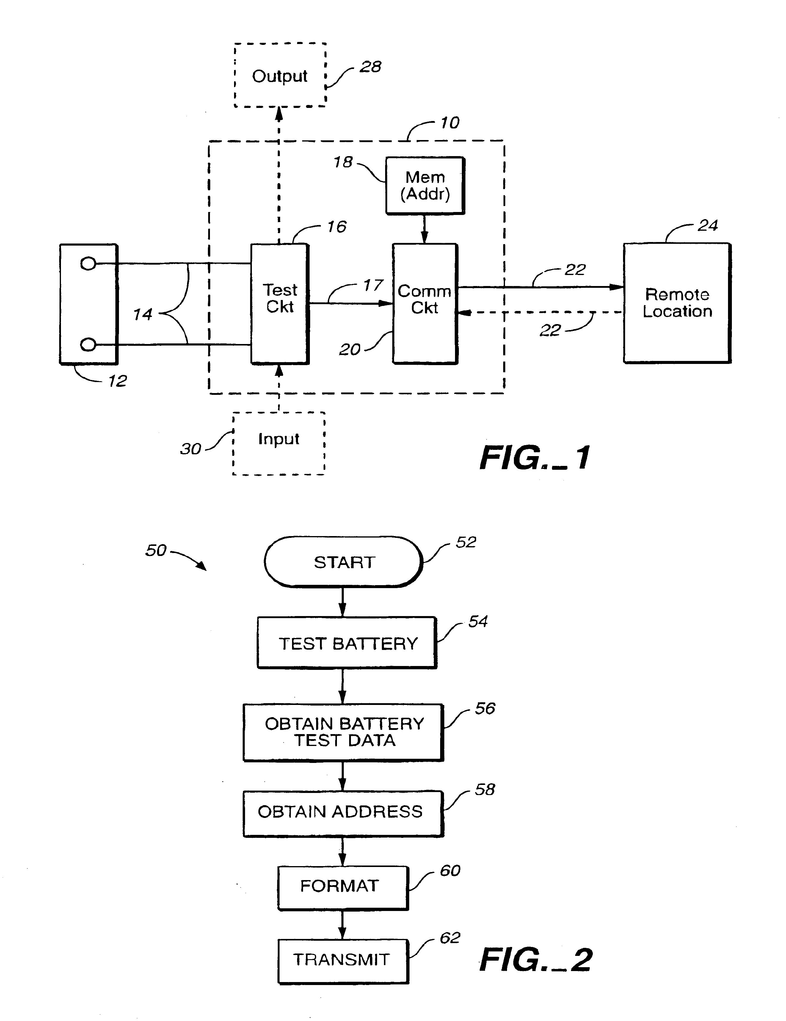 Electronic battery tester with network communication