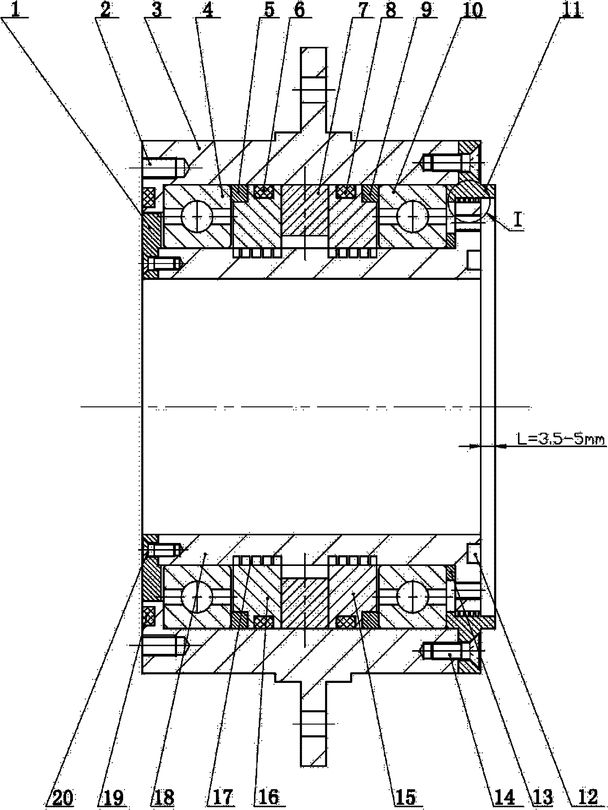 Rotary sealing device for magnetic liquid