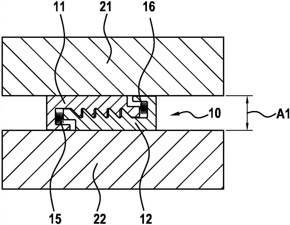 Heat transferring compensating element and electrically operatabla vehicle having such a compensating element