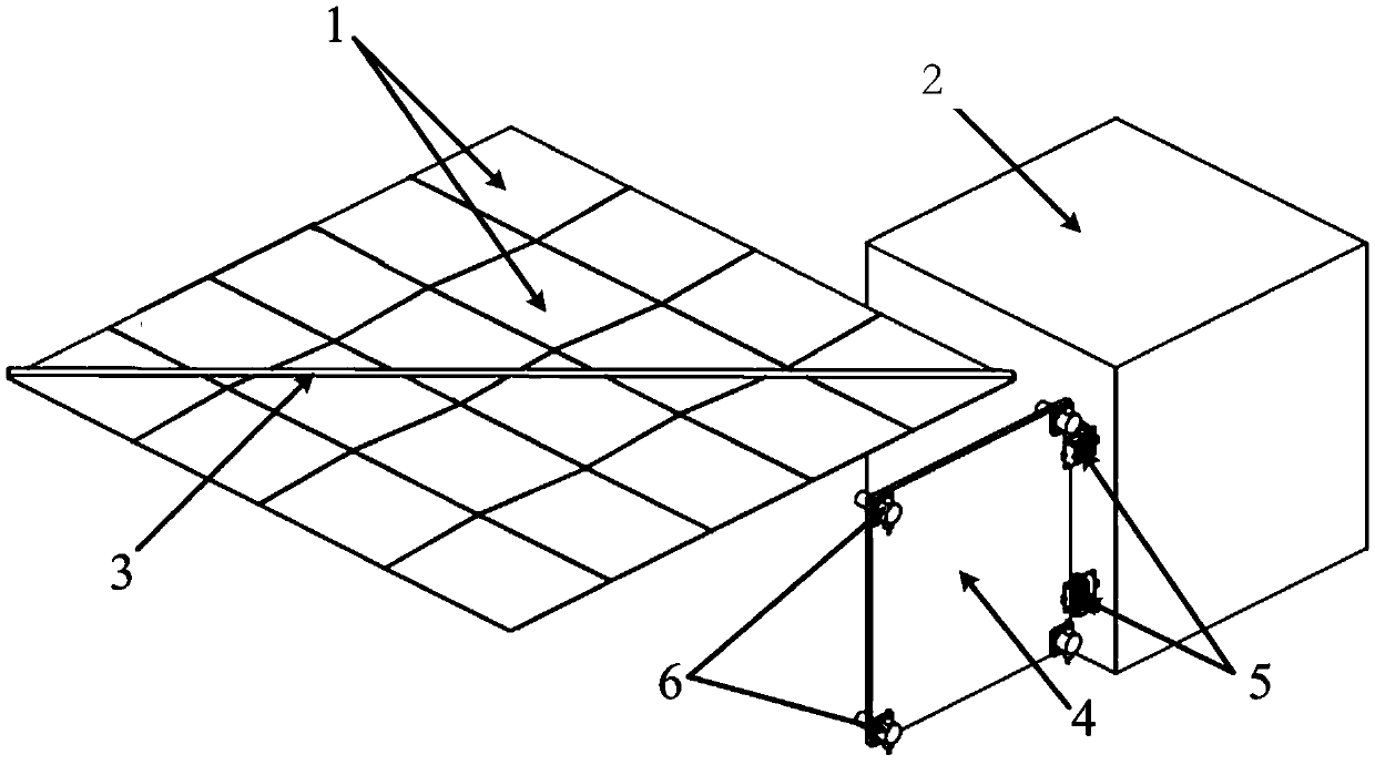 Unfoldable solar battery array and pressing releasing mechanism thereof