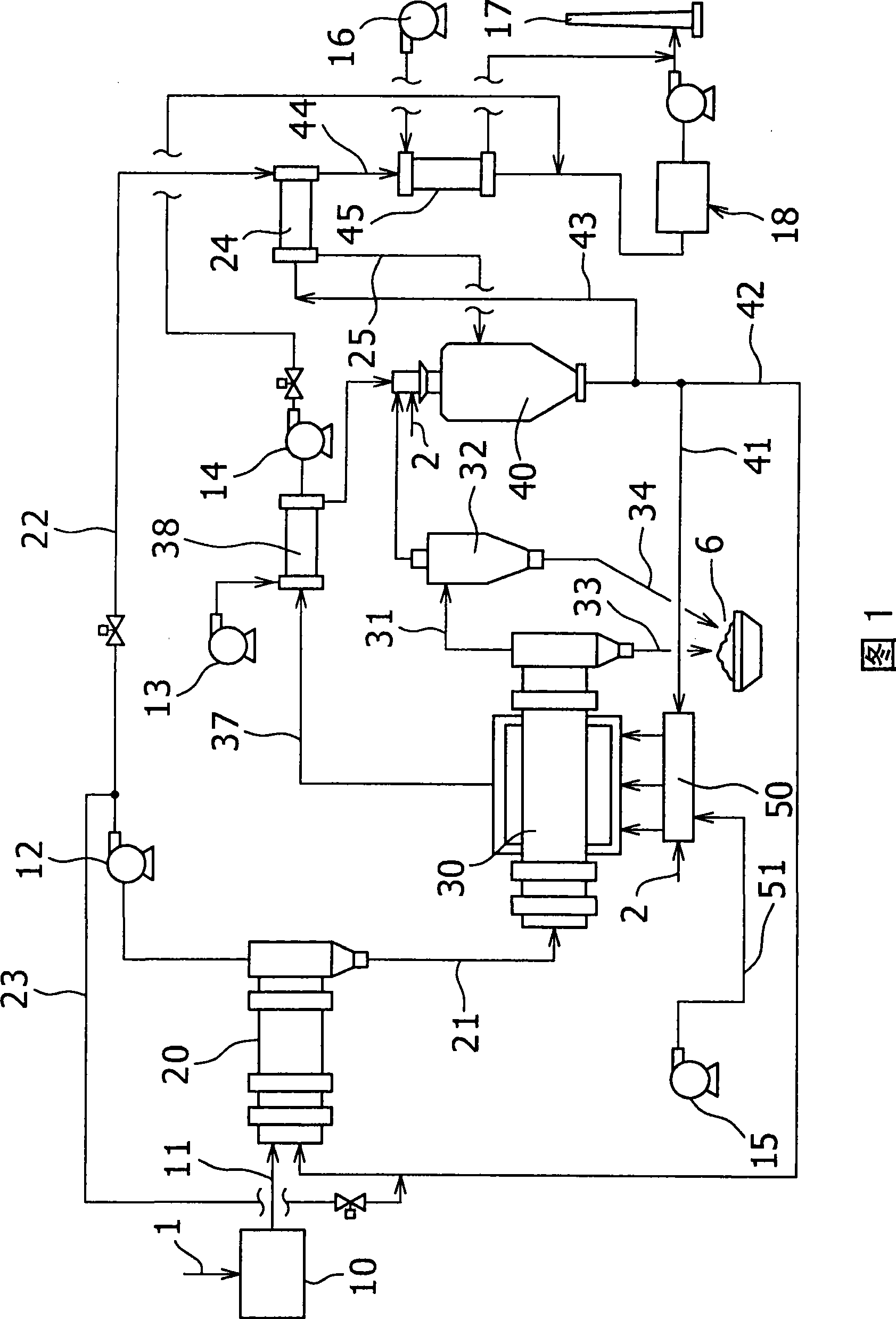 Carbonizing processing method and apparatus for high water-bearing organic