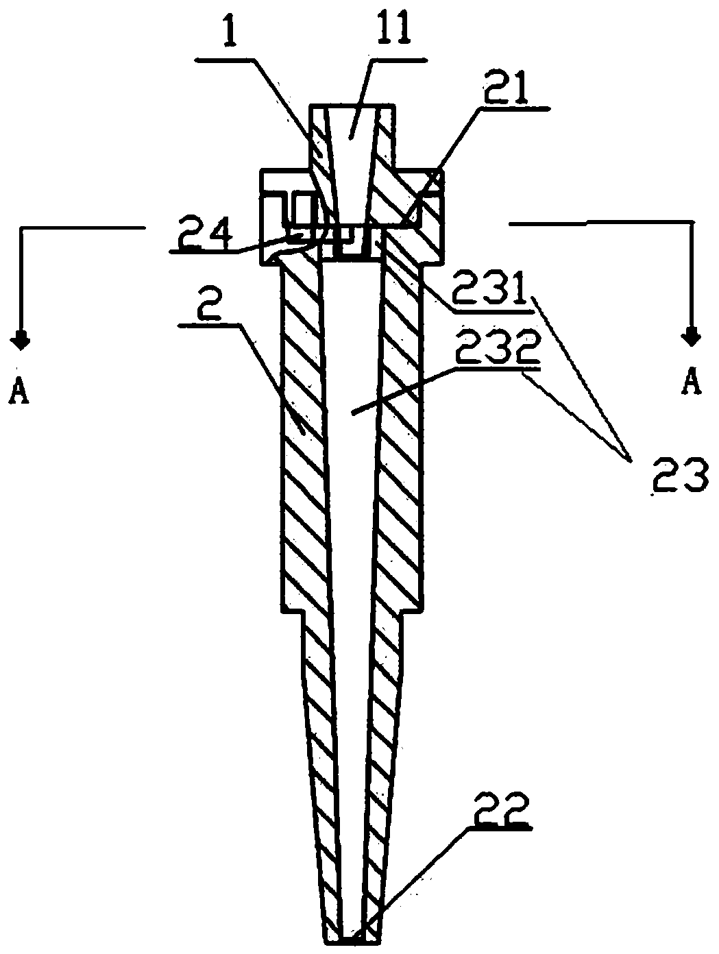 Ultra-small diameter cyclone and manufacturing method thereof