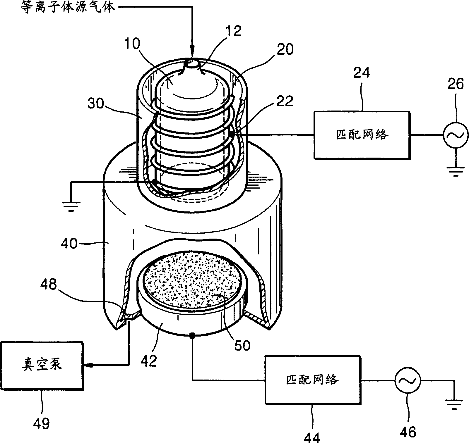 Helical resonator type plasma processing apparatus