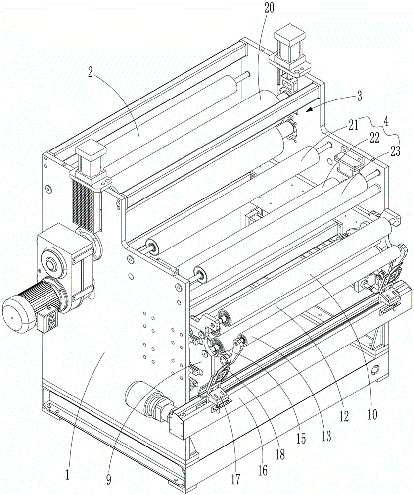 Automatic sheet take-up device