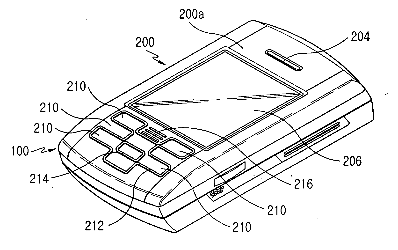 Portable terminal with touch key