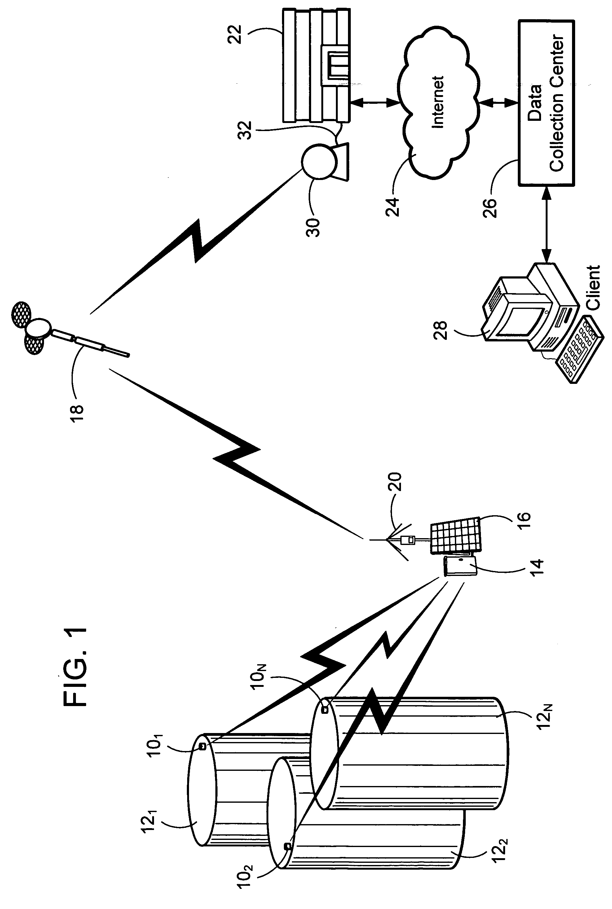 Wireless tank monitoring system having satellite communications capability