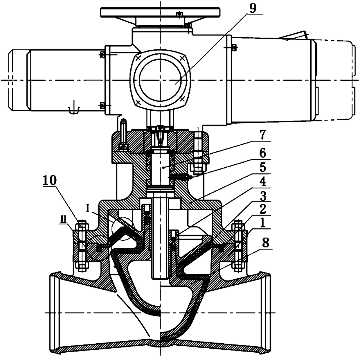 Nuclear-grade electric diaphragm valve