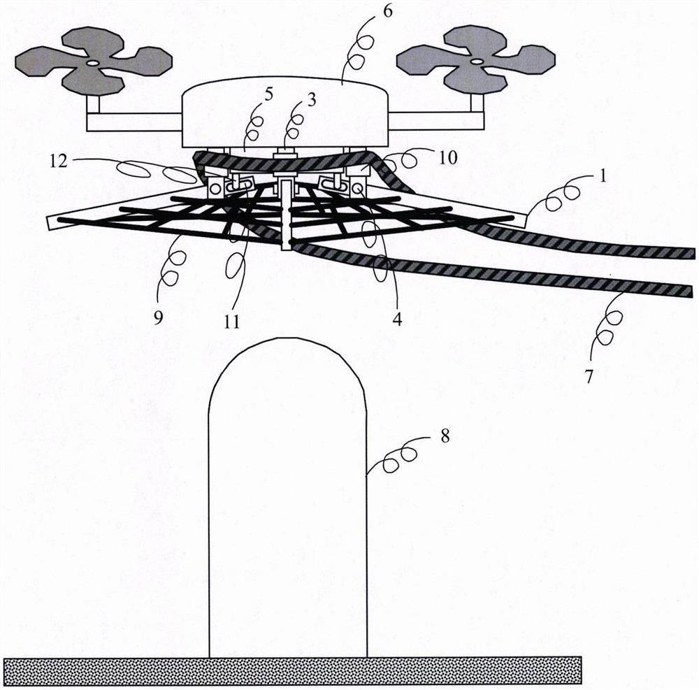 A device for hanging and dropping noose for drones