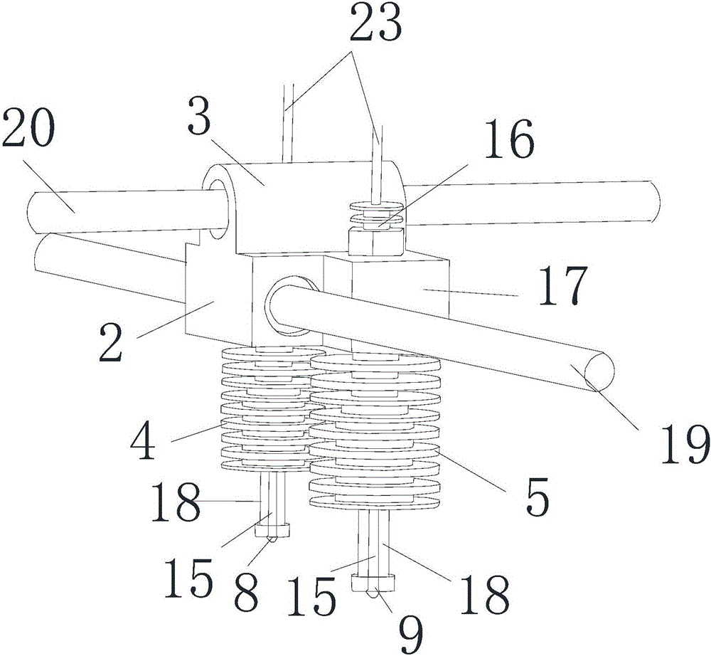 Preparation method and device for wire extruding mechanism with double spray heads