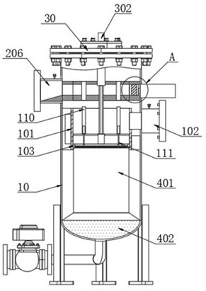 Impurity filtering device for oil exploitation