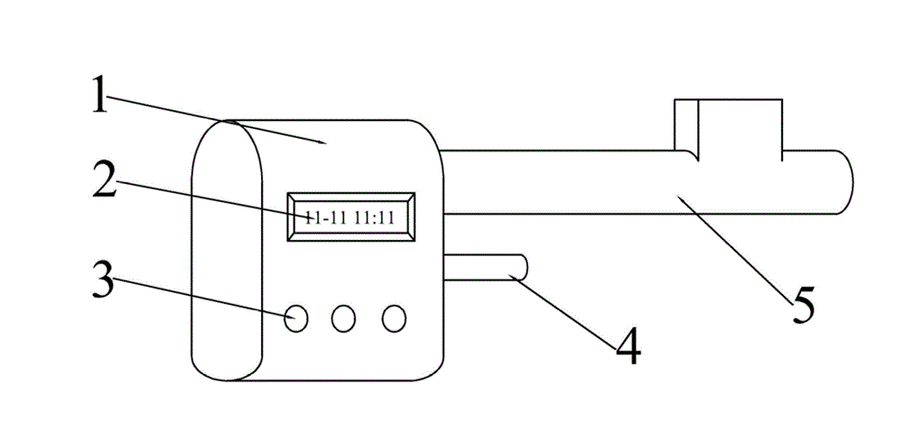 Key with function of displaying locking and unlocking state of door