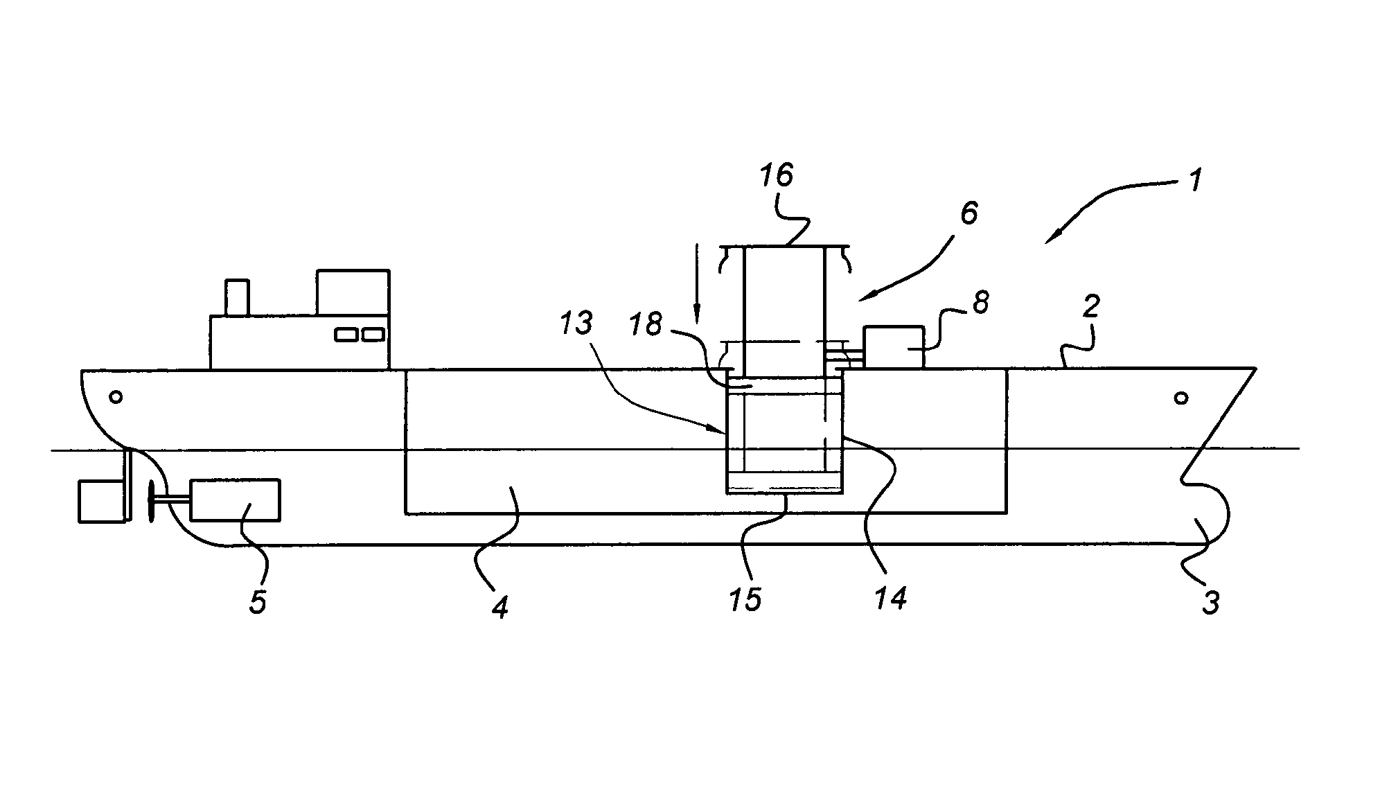 Vessel comprising a stowable magnus-effect rotor