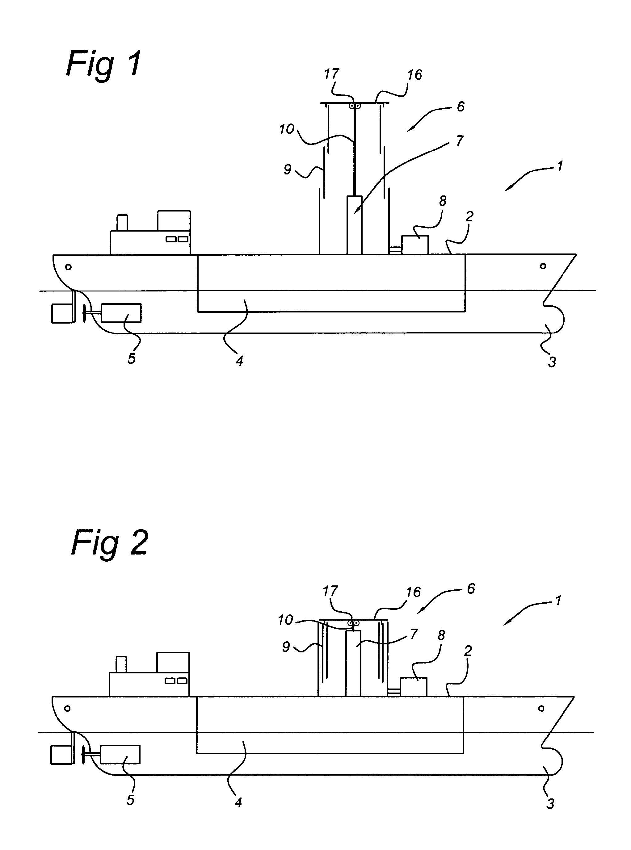 Vessel comprising a stowable magnus-effect rotor