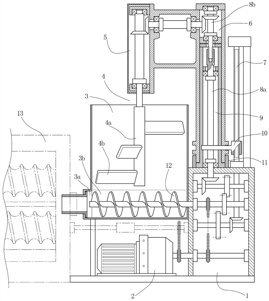 Kneading type wheaten food processing device