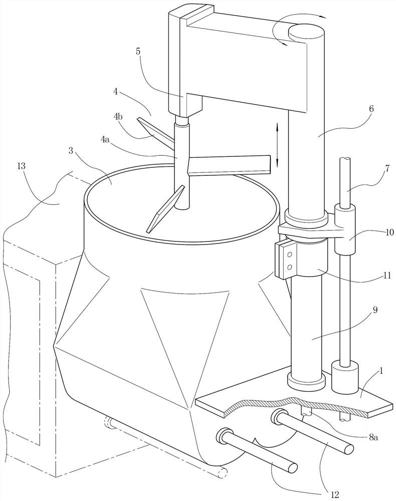 Kneading type wheaten food processing device