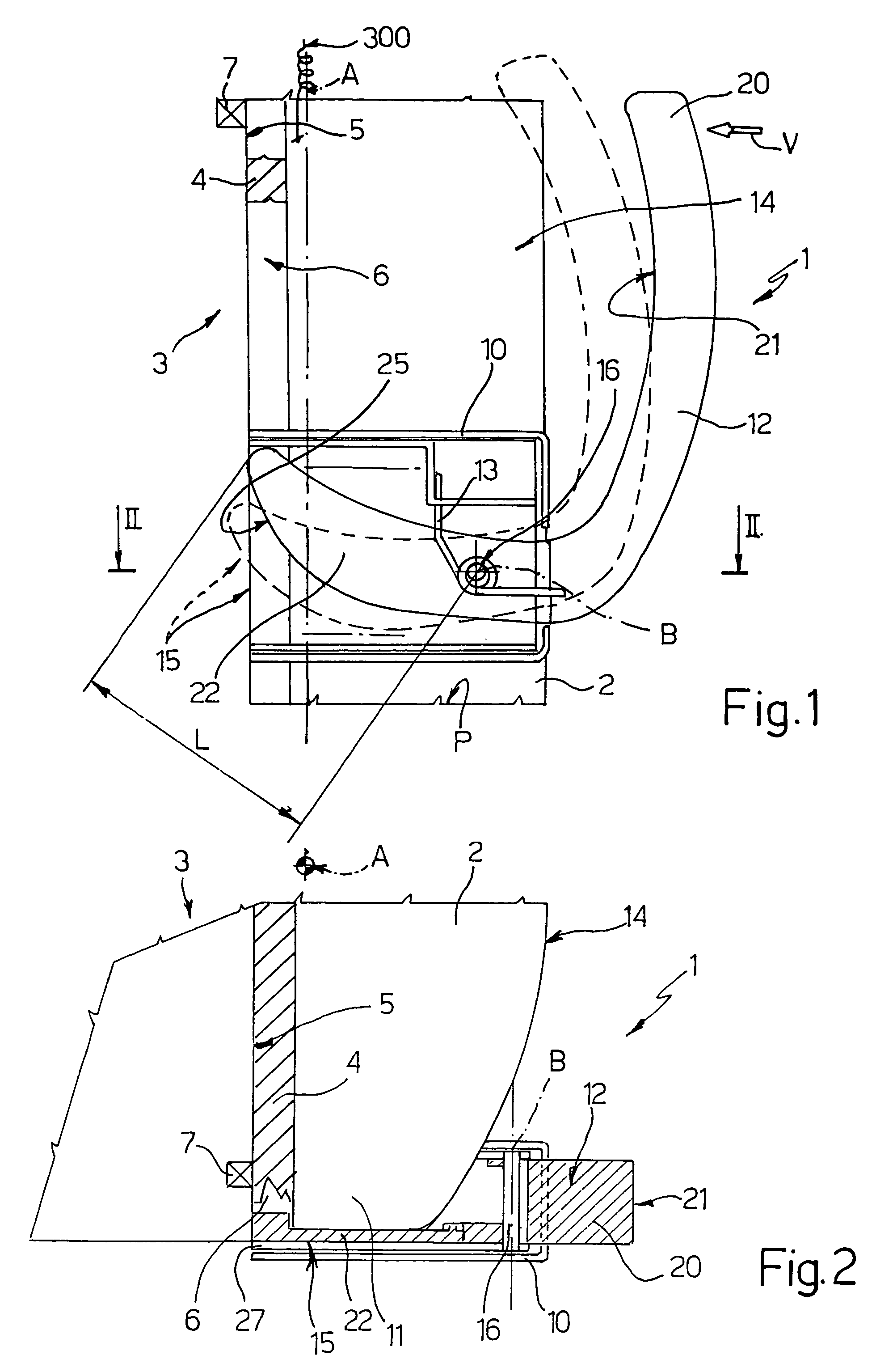 Handle opening device for a door of an electric household appliance, in particular a refrigerator or freezer