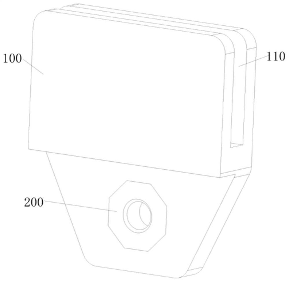 Combined embedded nut for automobile door glass bracket