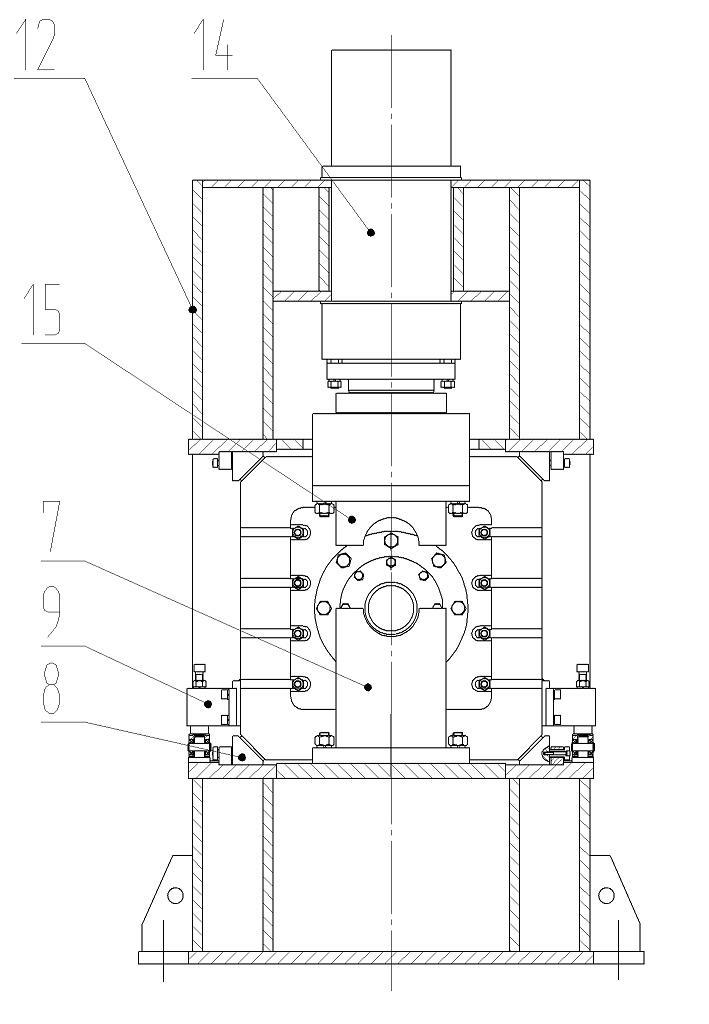 Once-forming extruding machine for tubular axle blank of heavy truck