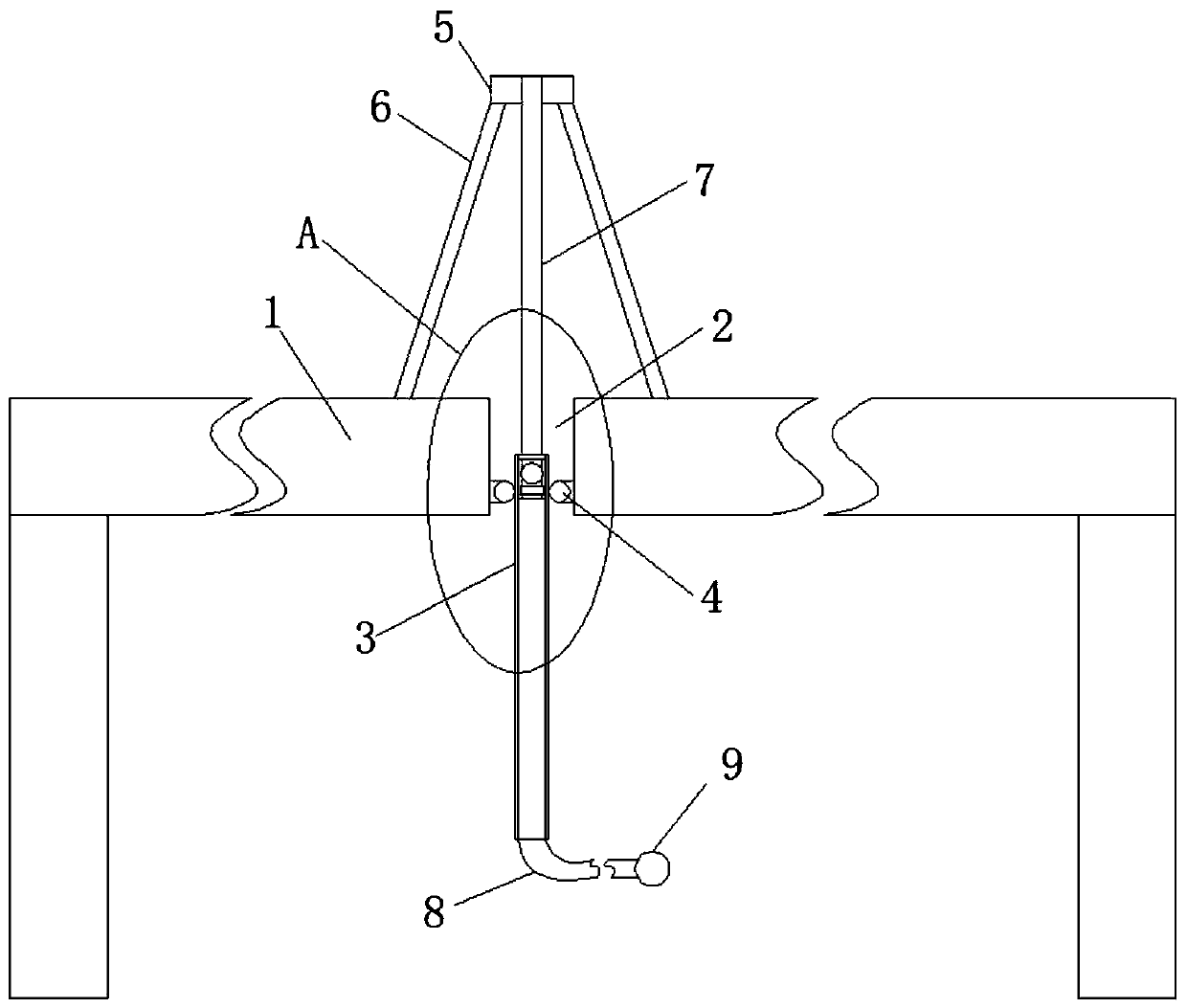 Transverse cutting device for extruded polystyrene foam plate production equipment