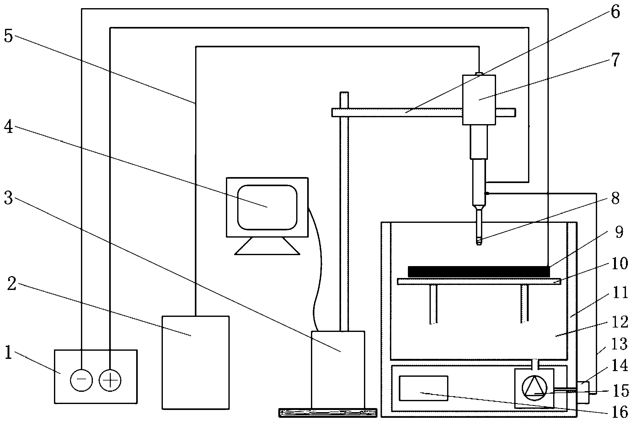 Selective metal electro-deposition device and application thereof