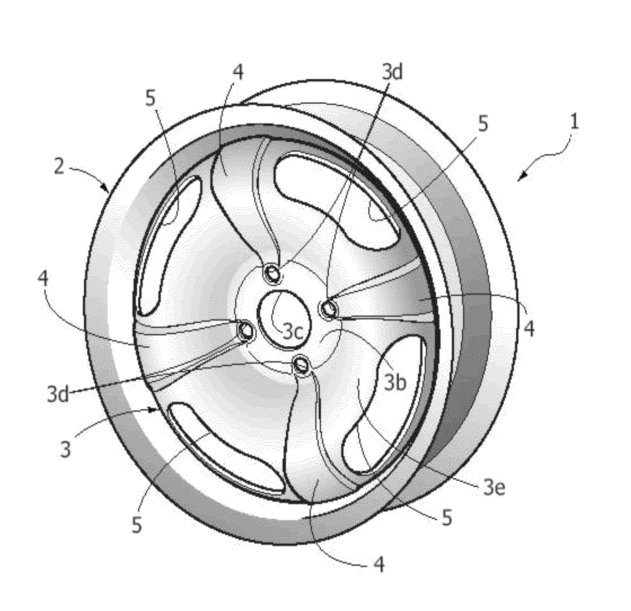 Motor vehicle wheel structure