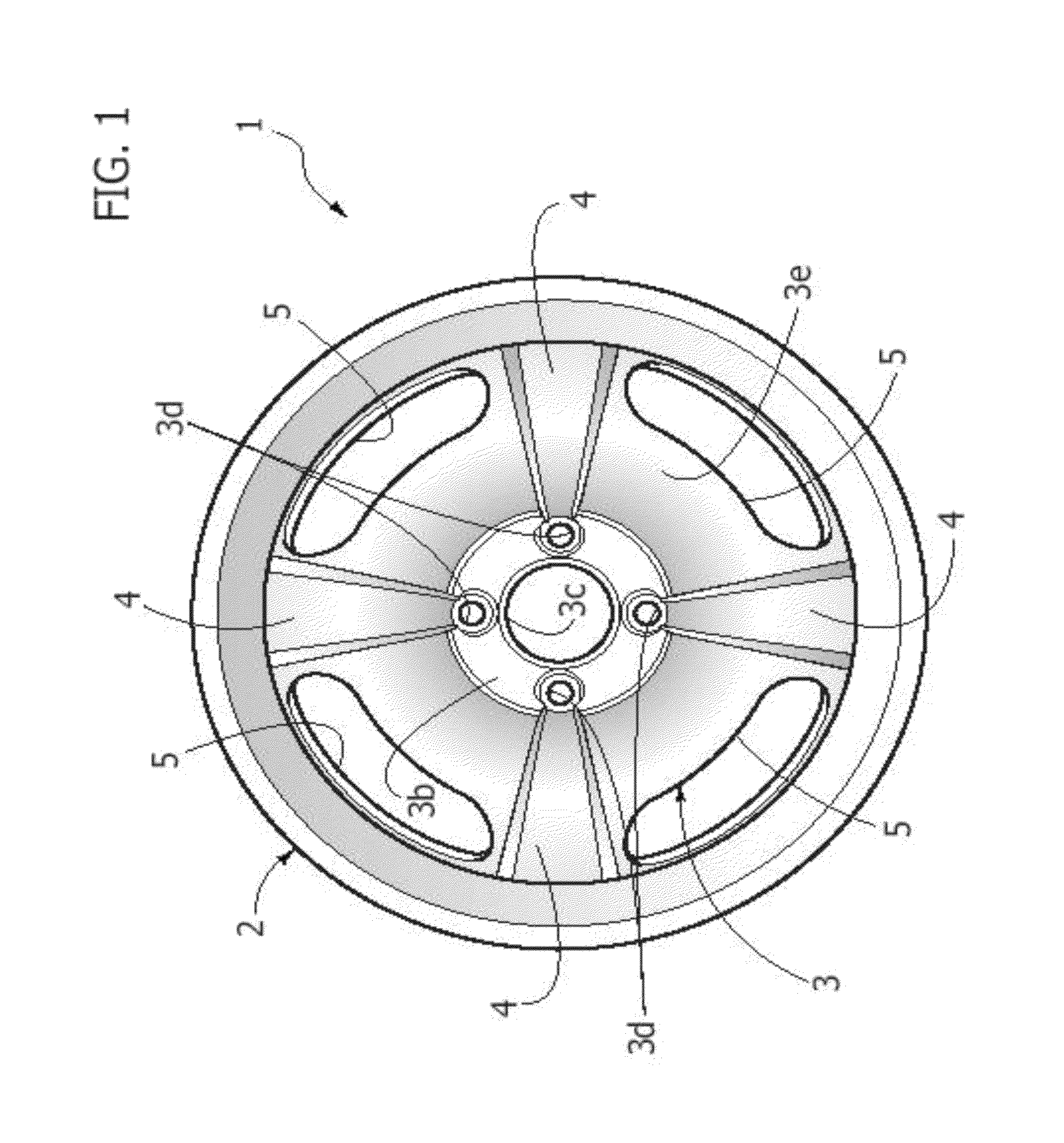 Motor vehicle wheel structure