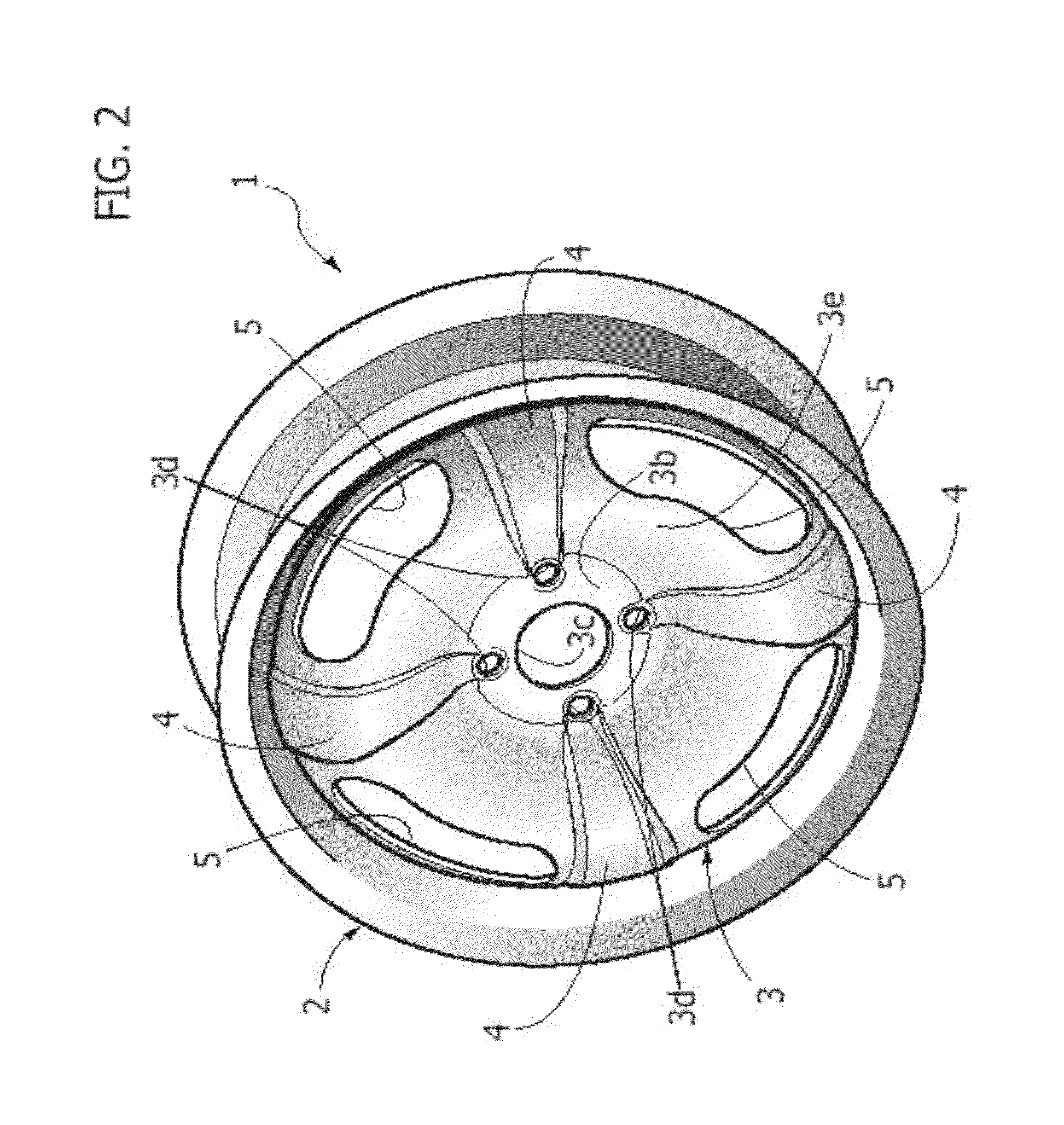 Motor vehicle wheel structure