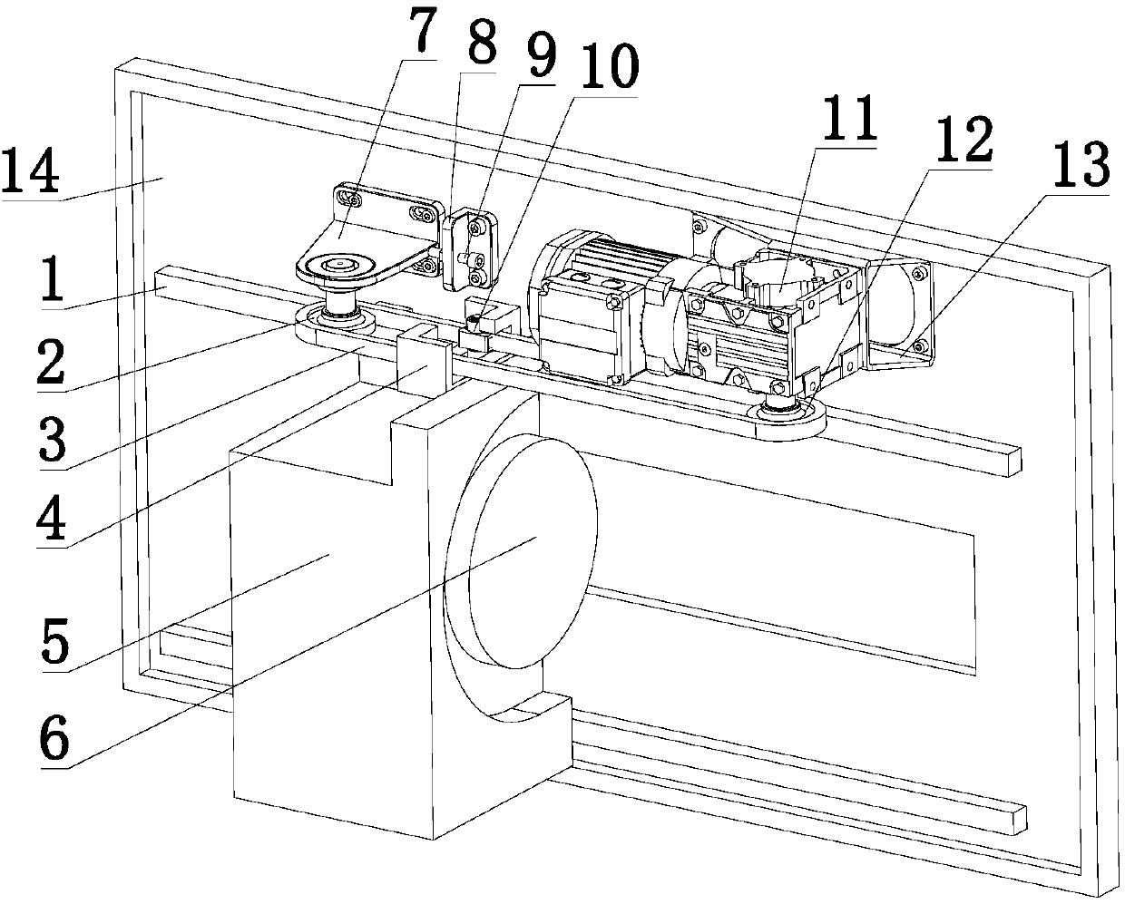 Knife sharpening reciprocating mechanism of shredding machine