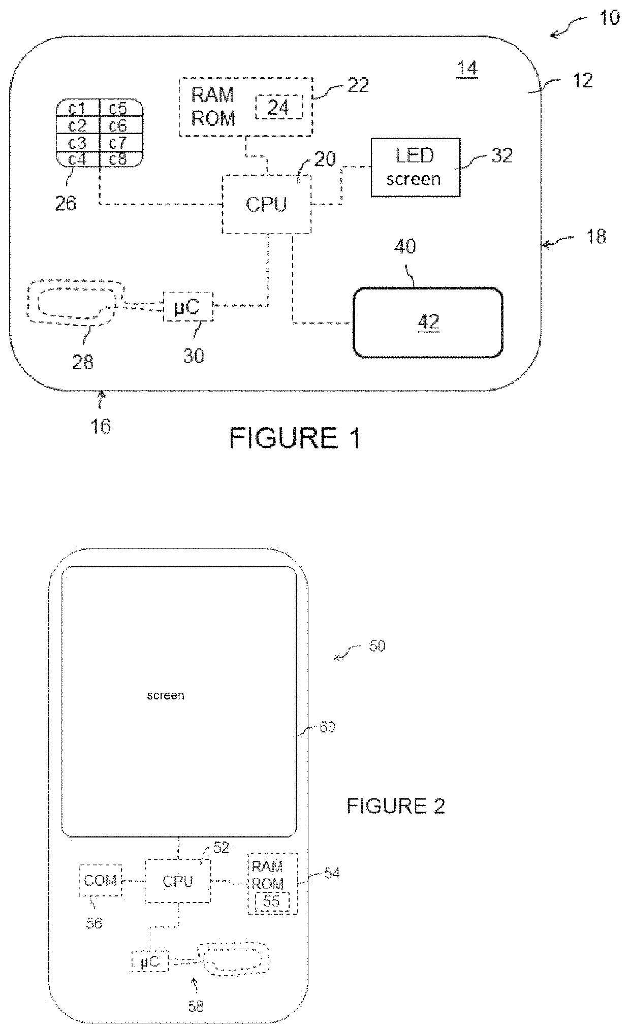 Display on a smartphone screen of a positioning pattern of a contactless card to improve near field communication